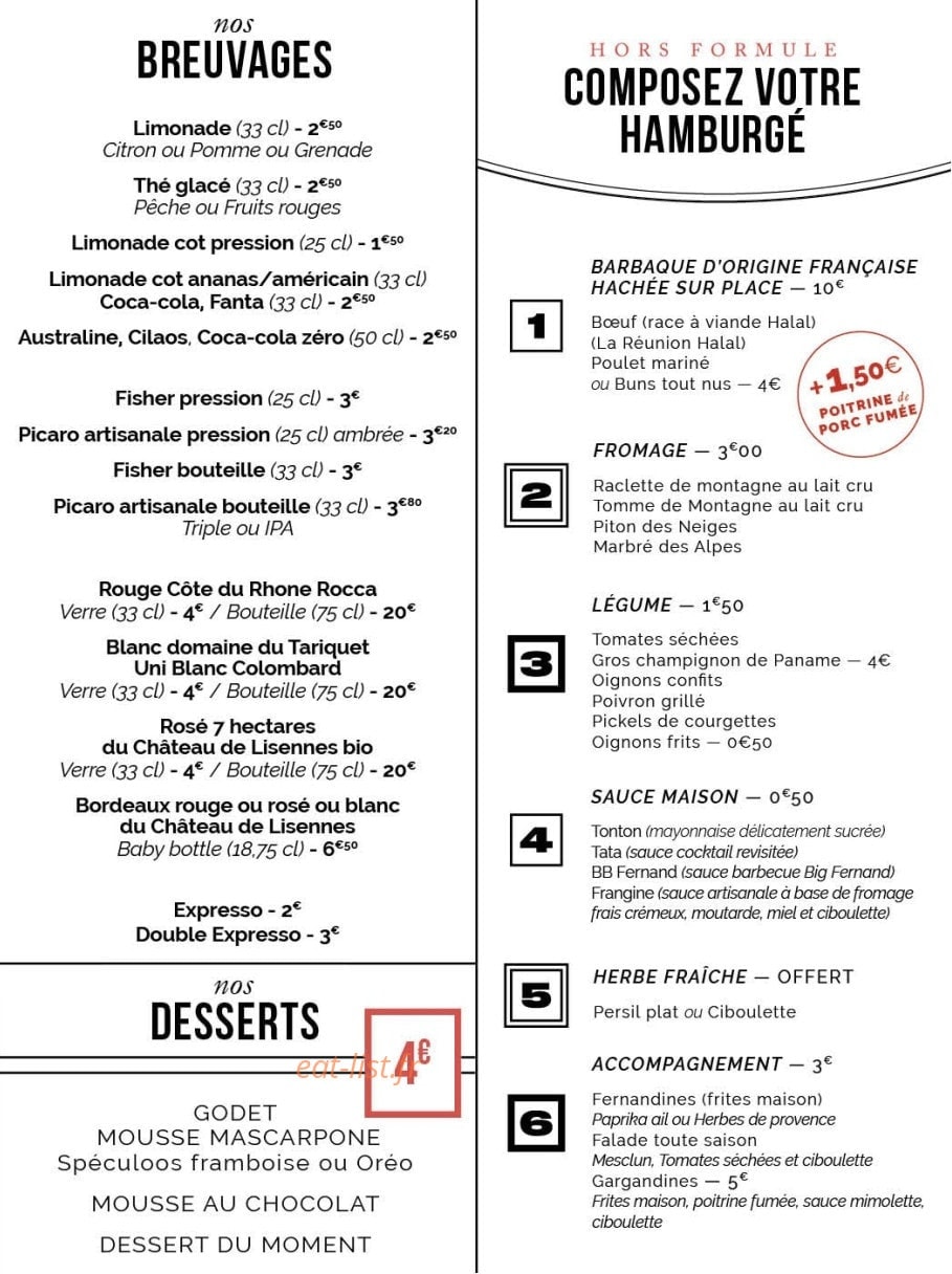 Big Fernand — carte page 4