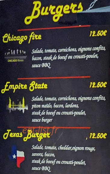 Charles's Burger — carte page 1