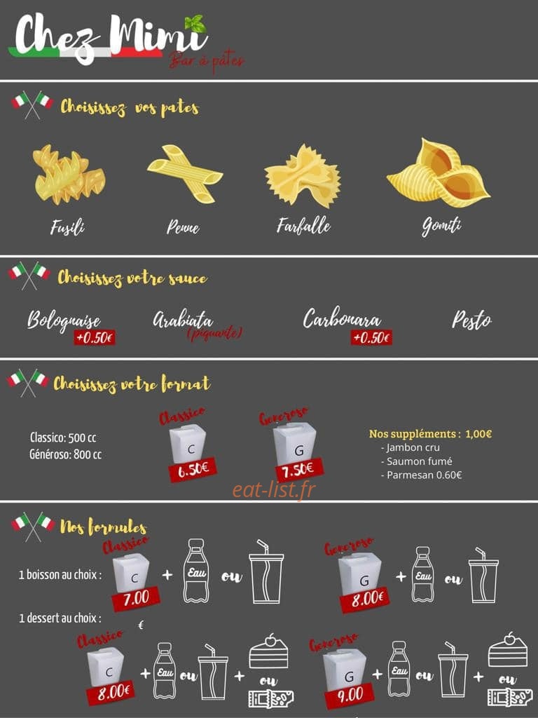 Chez Mimi — carte page 1