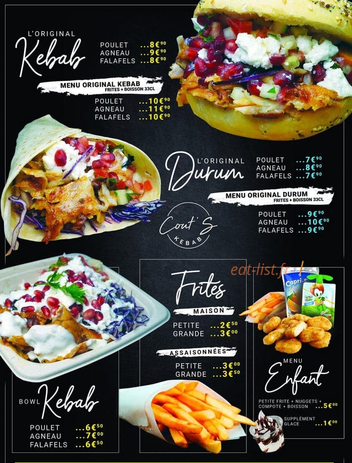 Cout's — carte page 4