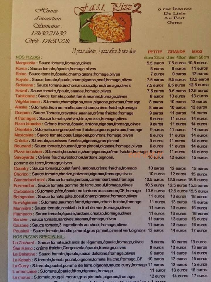 Fast pizz2 — carte page 1