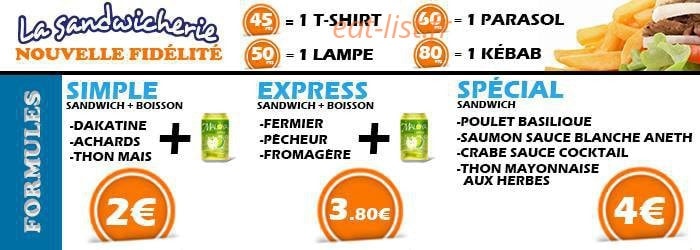 La sandwicherie  Goût & Créativité — carte page 1