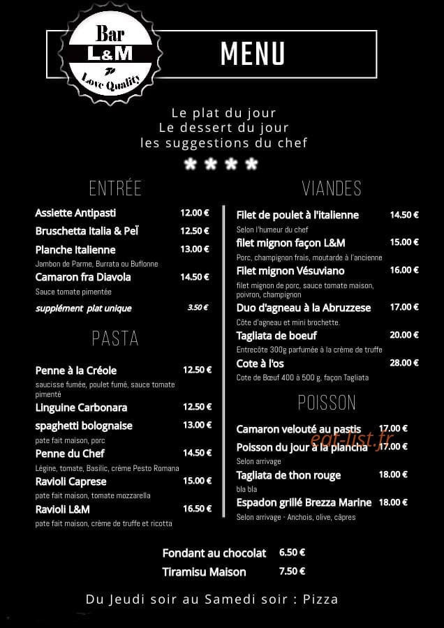 Le L&M — carte page 1