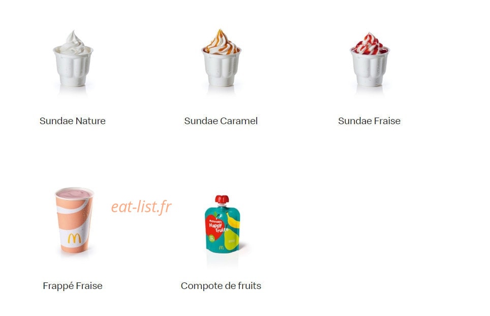 Mc Donald's — carte page 10