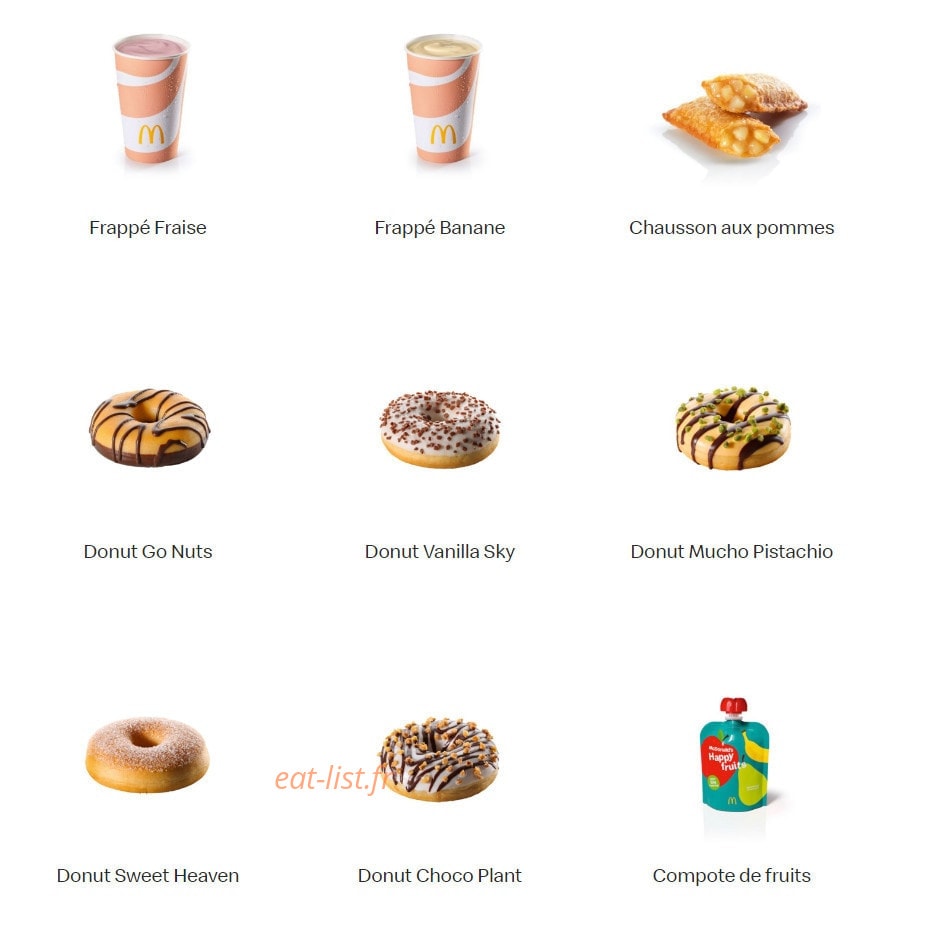 Mc Donald's — carte page 19