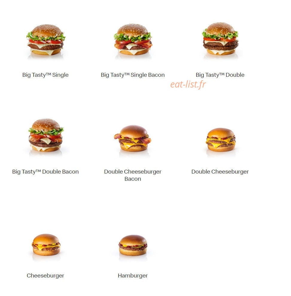 Mc Donald's — carte page 3