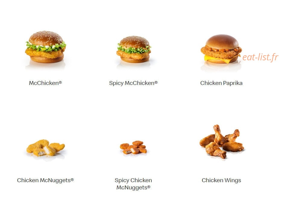 Mc Donald's — carte page 5