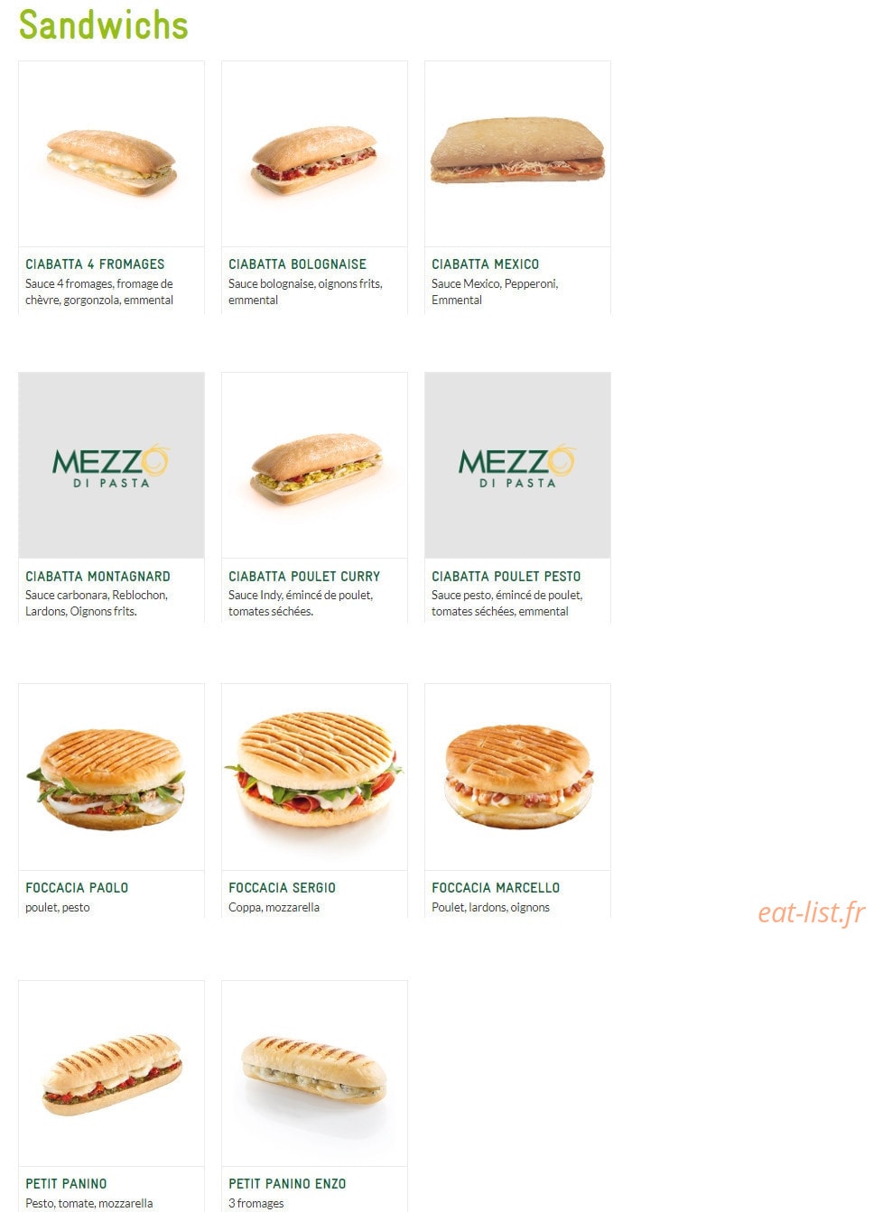 Mezzo Di Pasta — carte page 6
