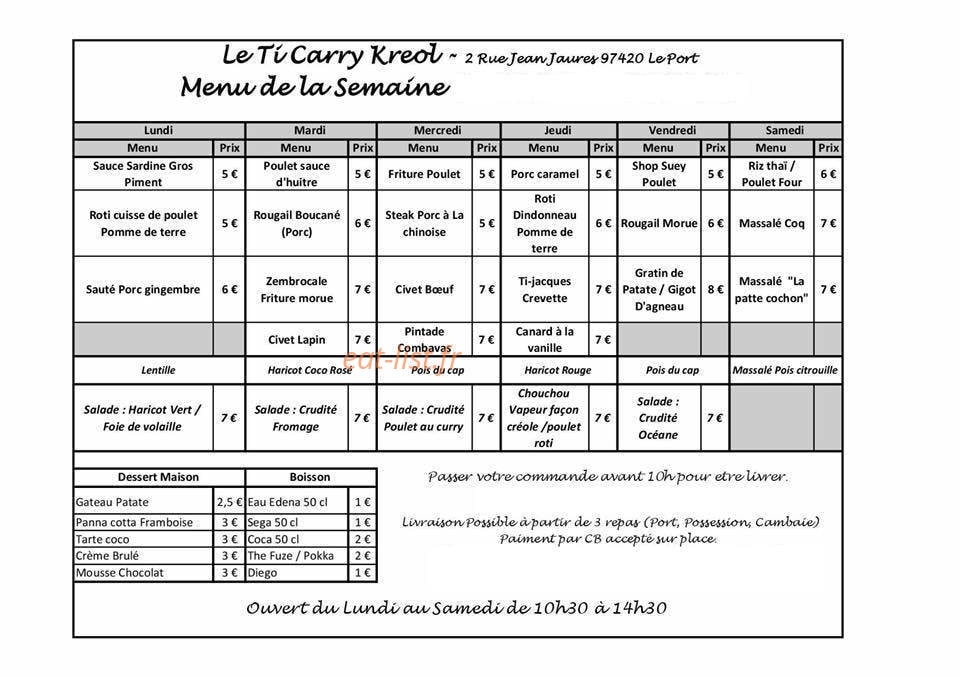 Ti Carry Kreol — carte page 1