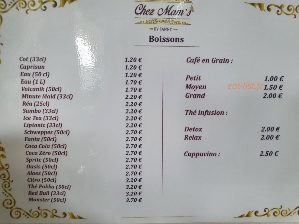 Chez Mam's By Fanny — carte page 8