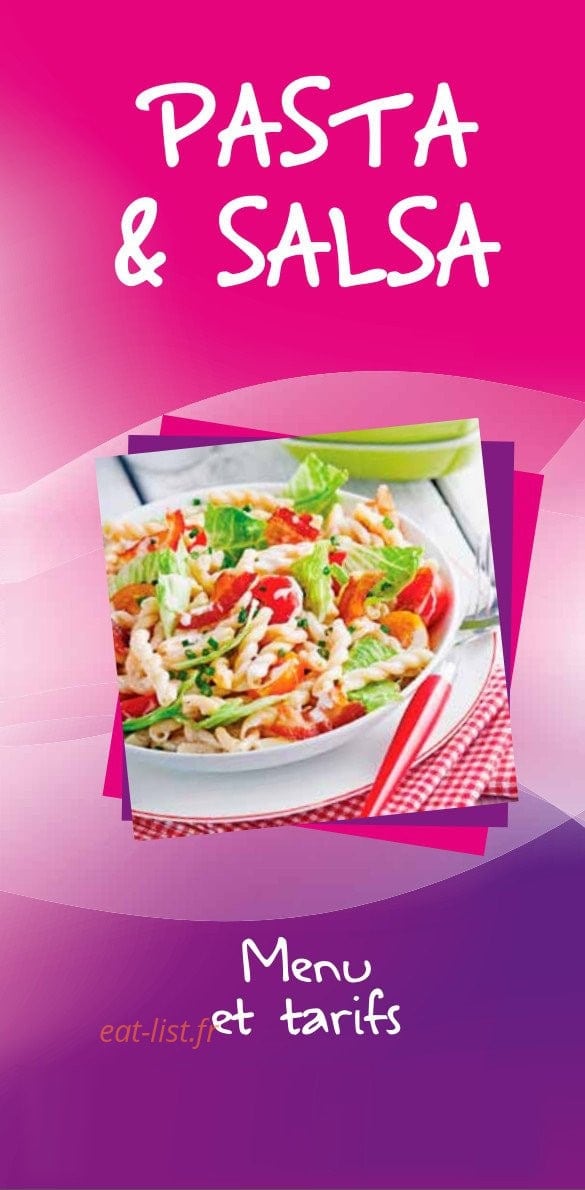 Pasta & Salsa — carte page 1
