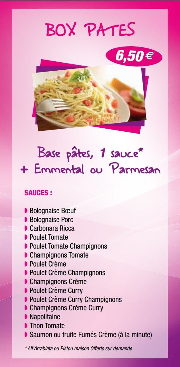 Pasta & Salsa — carte page 3
