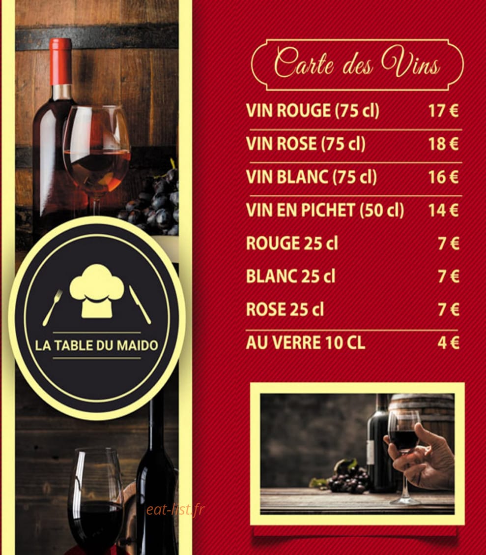 La Table du Maïdo — carte page 1
