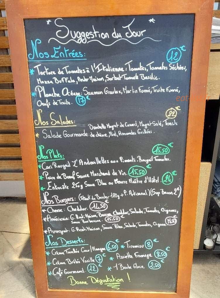 Le Bistrot de Margot — carte page 1