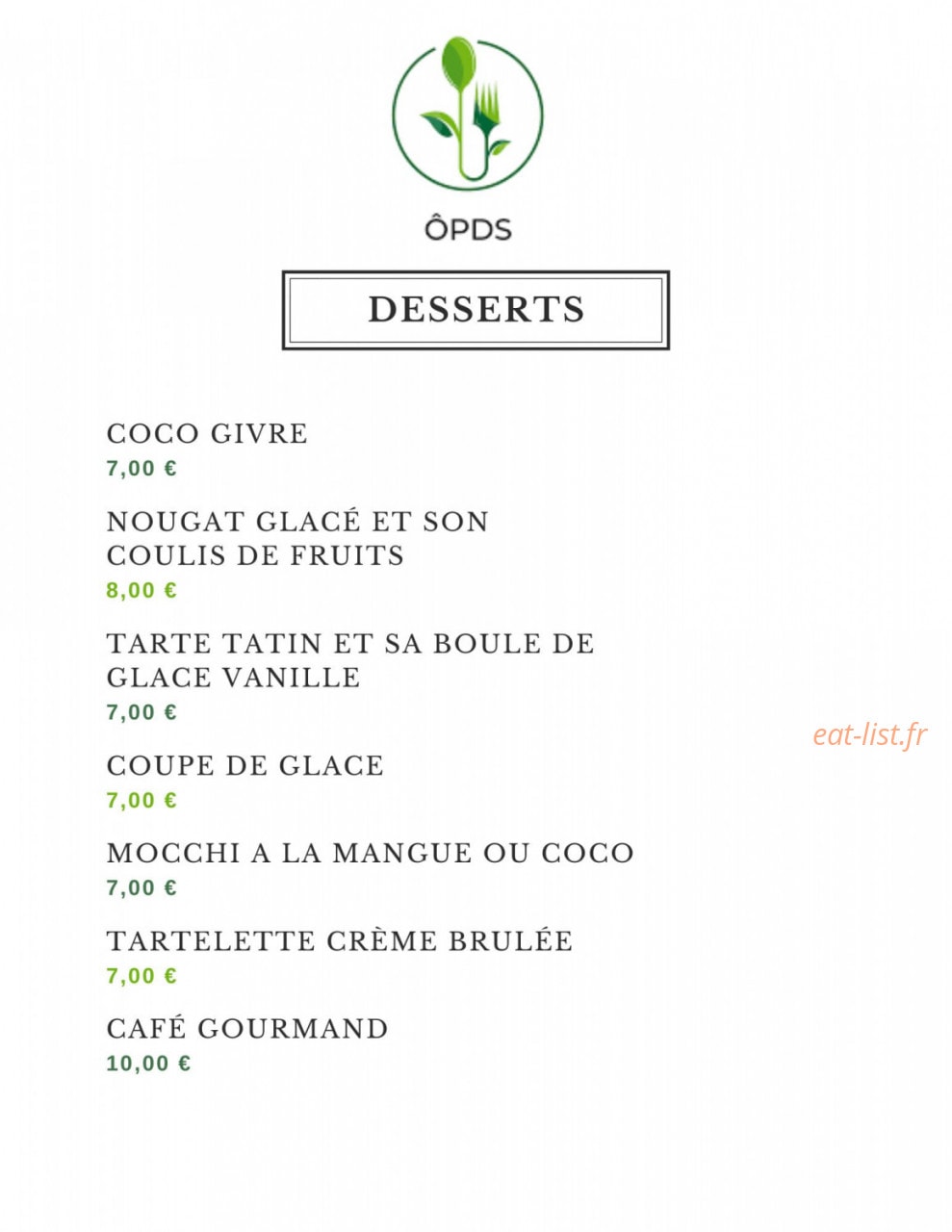 Ô Pavillon des Saveurs — carte page 4