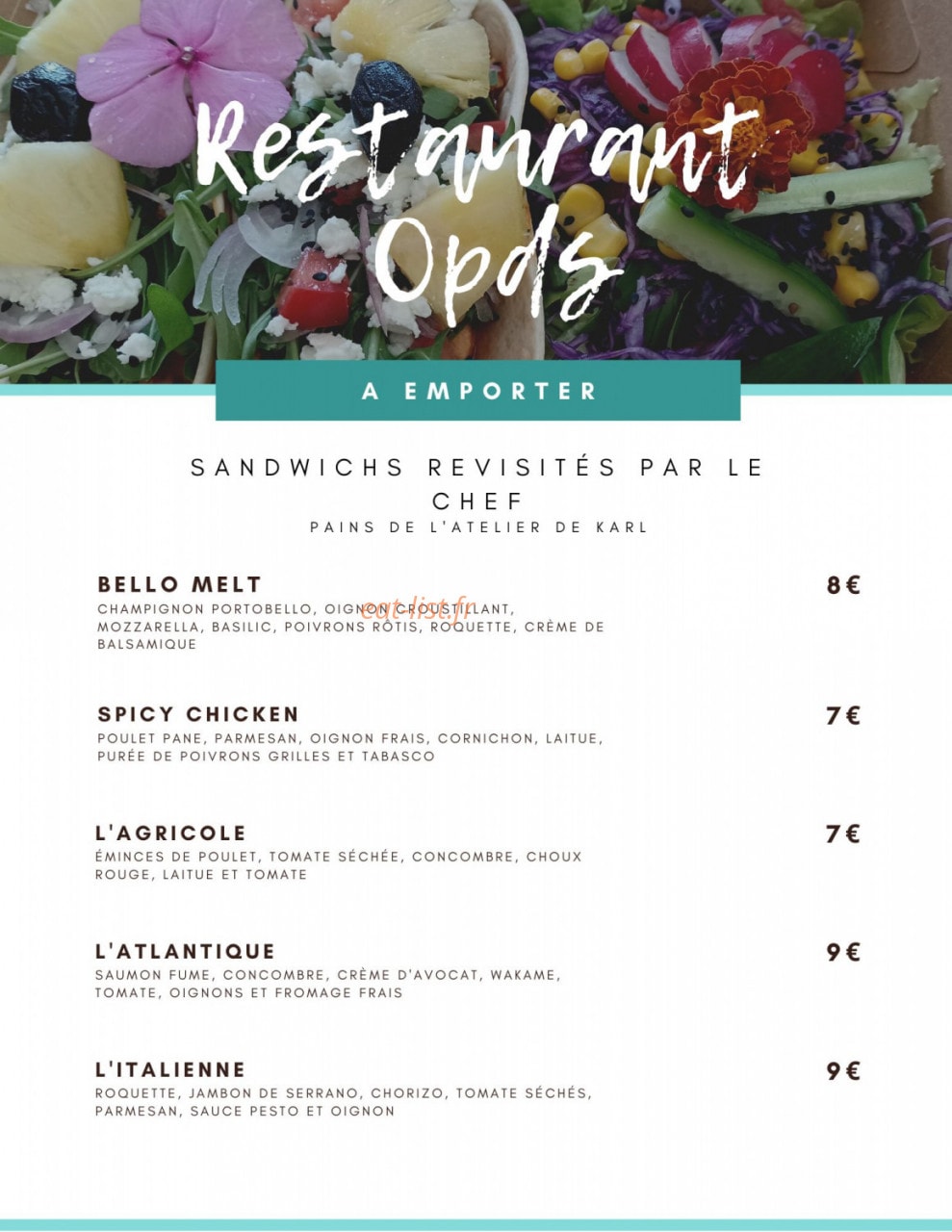 Ô Pavillon des Saveurs — carte page 2