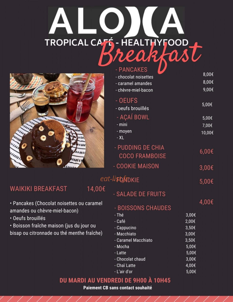 Aloha Tropical Café — carte page 2