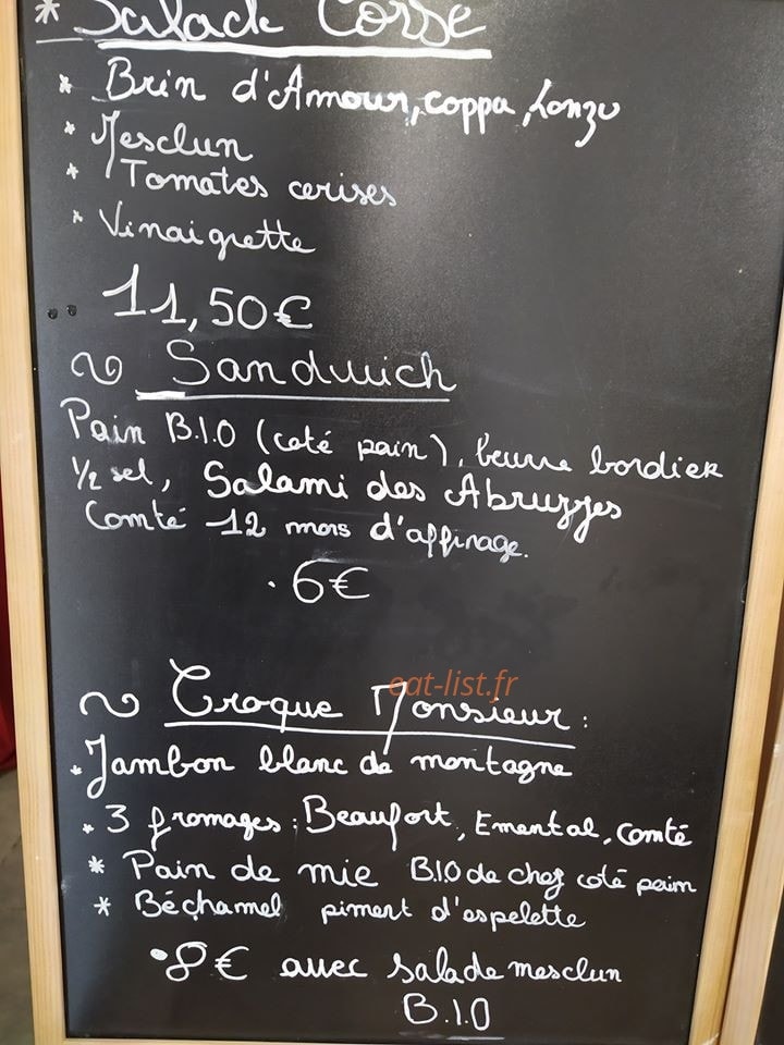 Au Bon Fromage — carte page 1