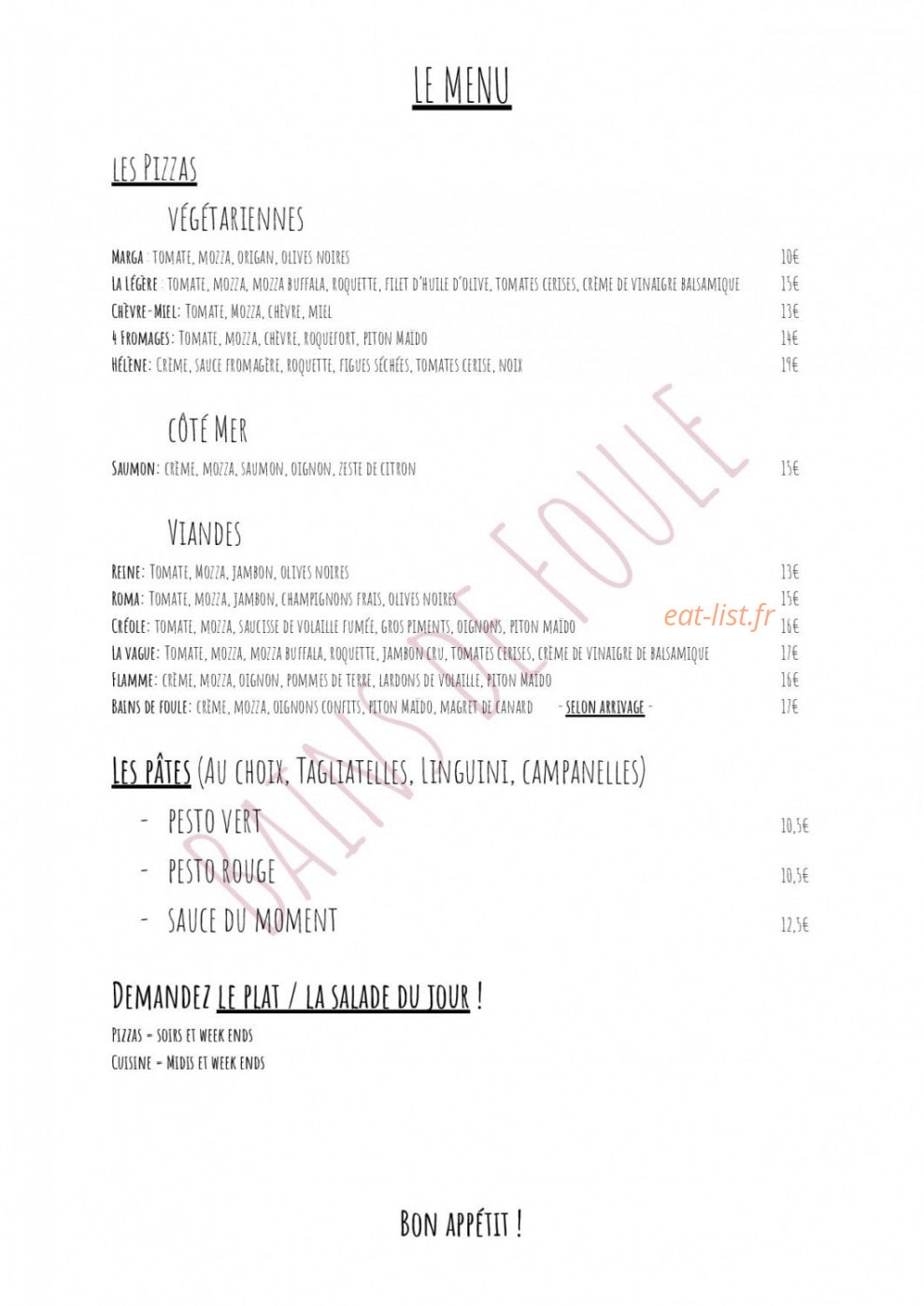 Bains de foule — carte page 1