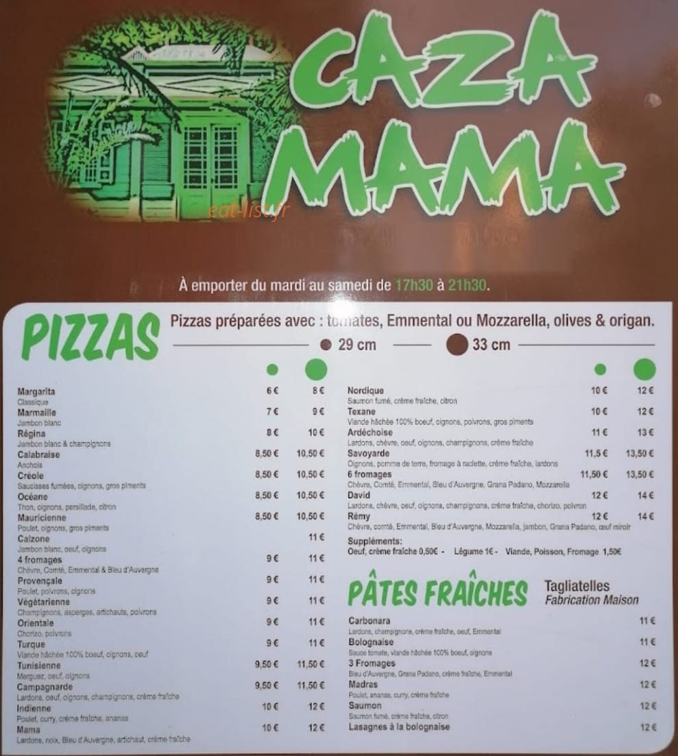 La Caza Mama — carte page 1