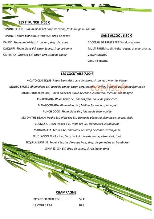 Le Bambou — carte page 6