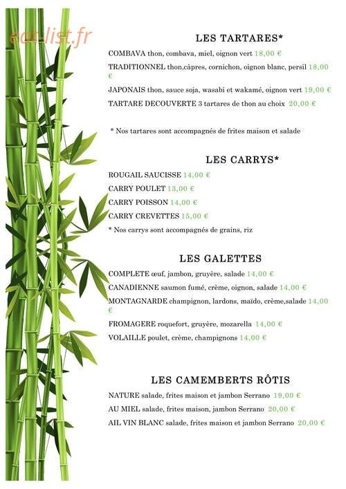 Le Bambou — carte page 3