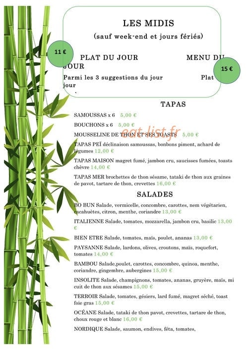 Le Bambou — carte page 4