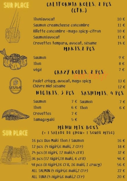 Le Sésame — carte page 3