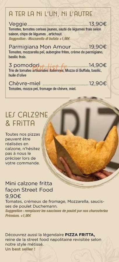 MamˋZelle pizza — carte page 4
