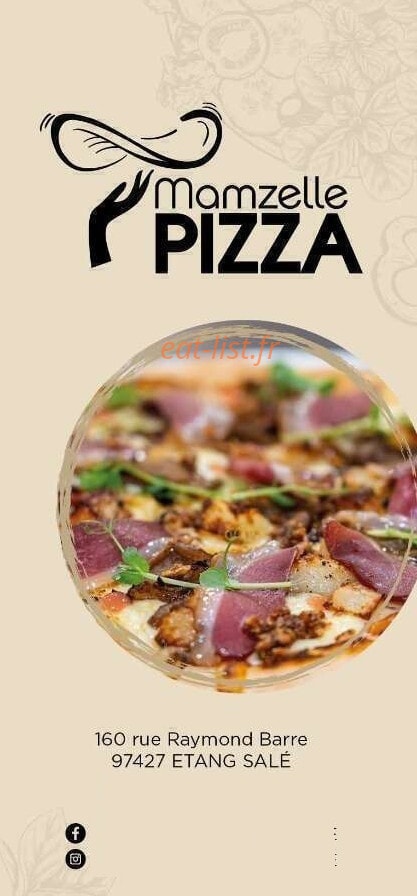 MamˋZelle pizza — carte page 1