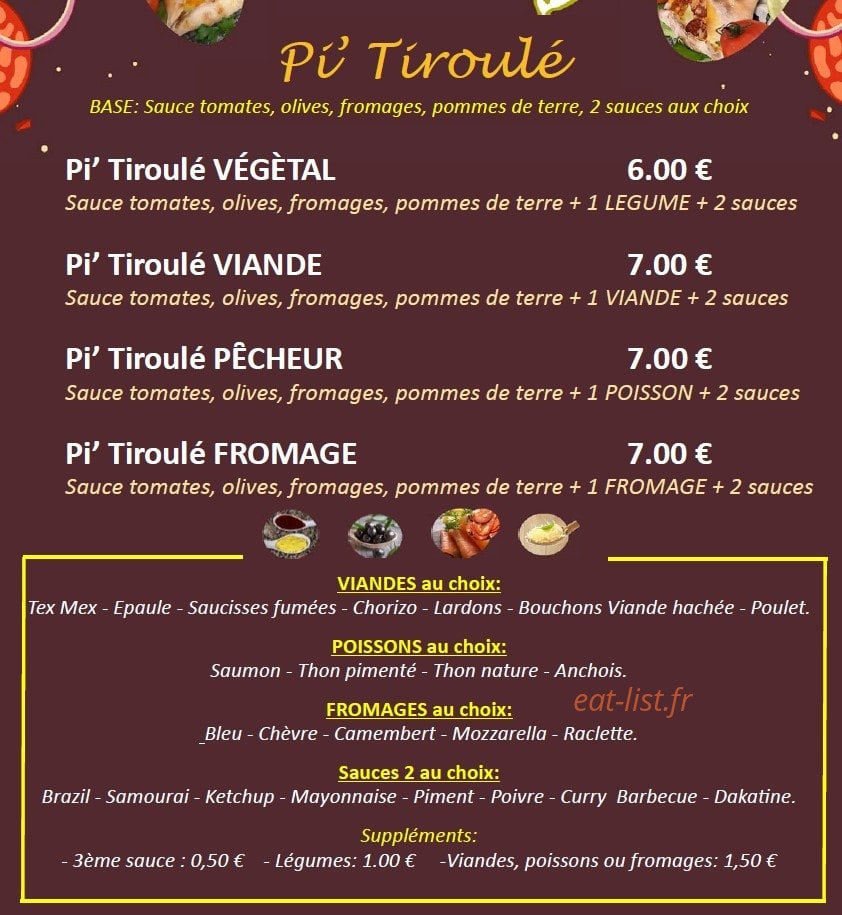 Pizz ' olives — carte page 6