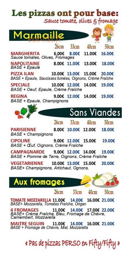 Pizz ' olives — carte page 2