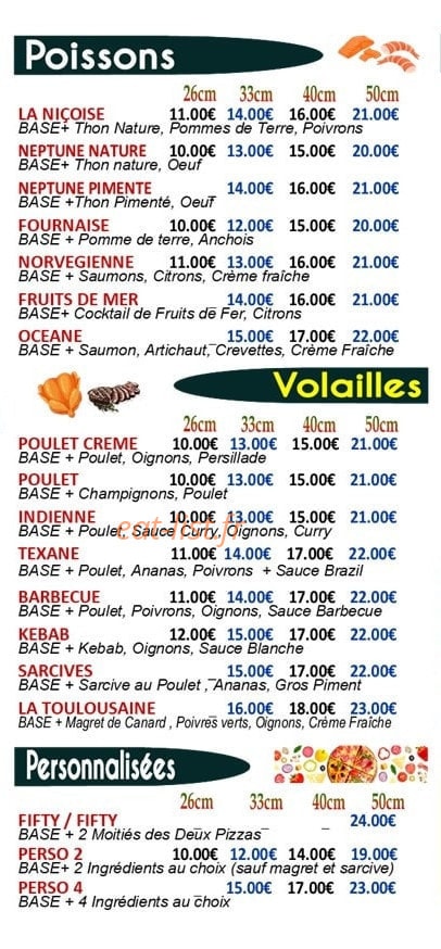 Pizz ' olives — carte page 4