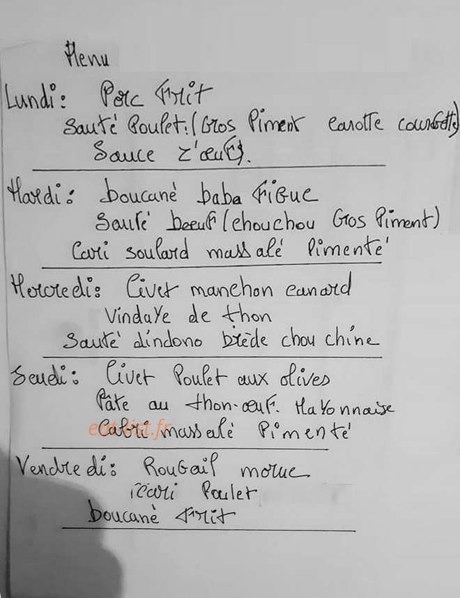 Chez Tonton — carte page 1