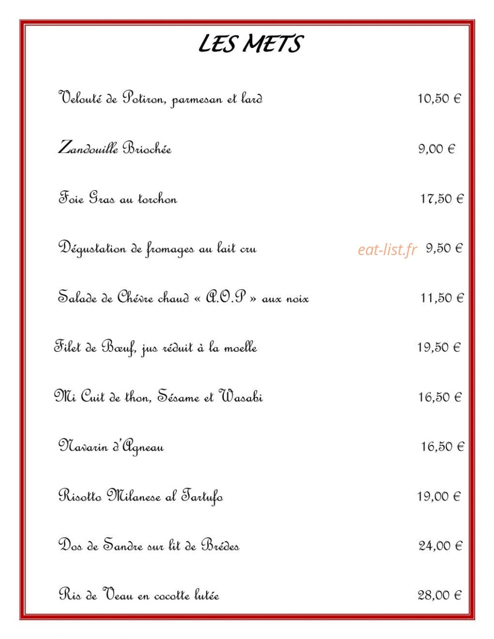 L'instant Présent — carte page 1