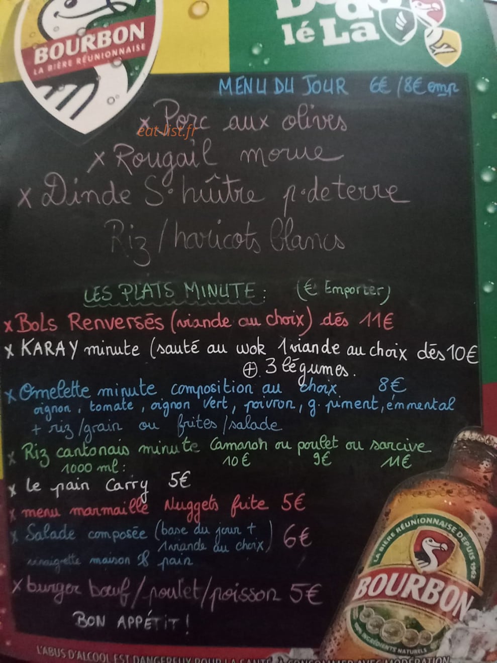 Resto Chez Coco — carte page 1