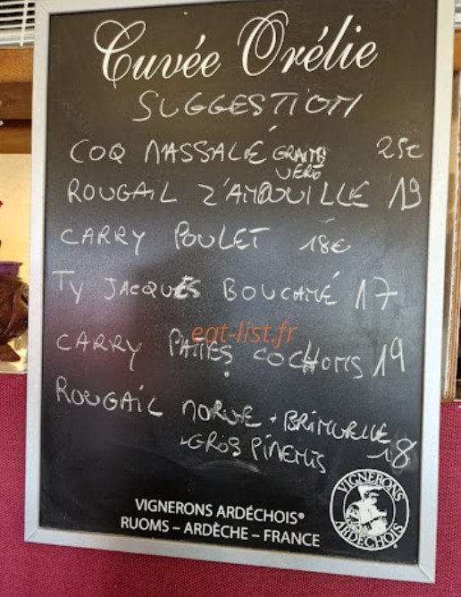 Chez Guilaine — carte page 2