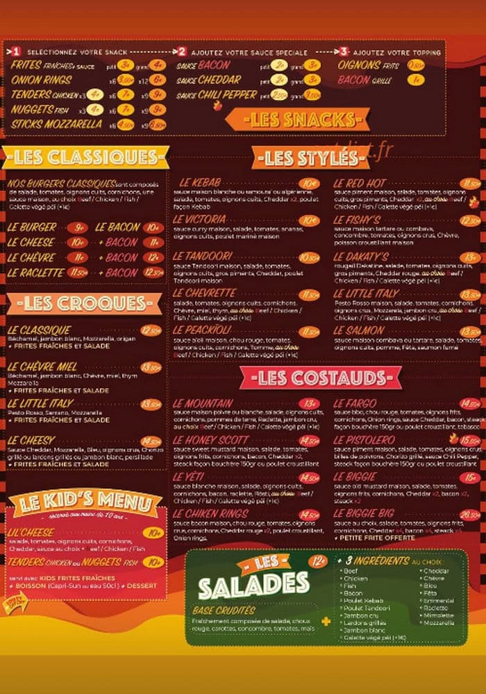 Djoossy's — carte page 1