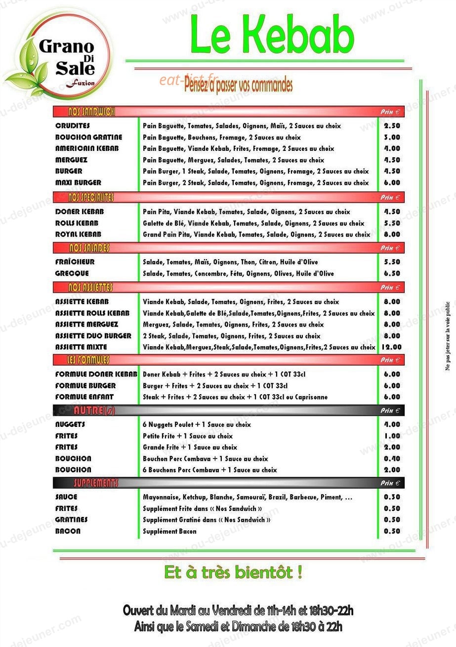 Grano Di Sale — carte page 2