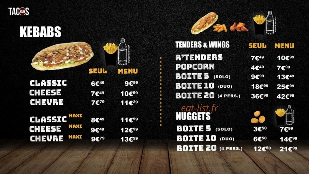 Run tacos — carte page 2