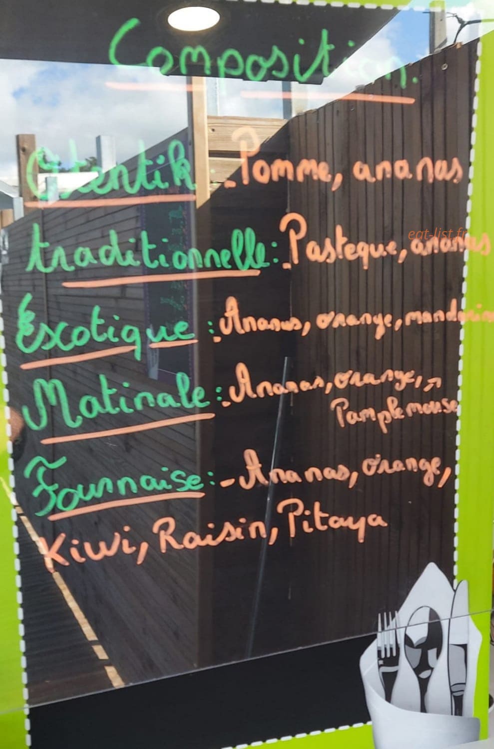 Samoussas traditionnel & Bar a jus — carte page 1