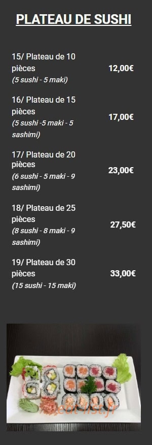 Samurai sushi — carte page 4