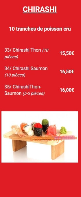 Samurai sushi — carte page 10