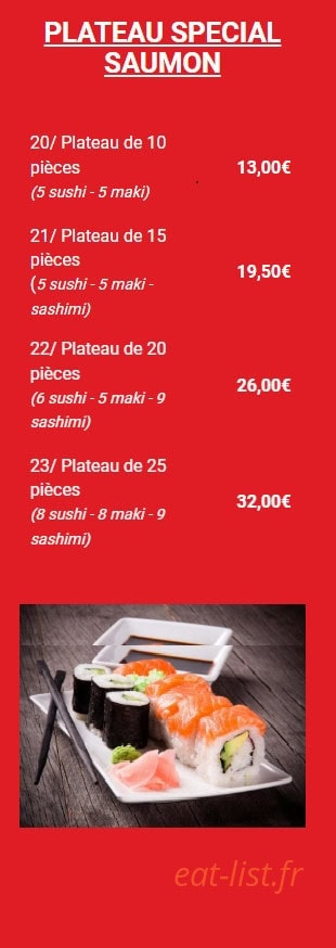 Samurai sushi — carte page 7