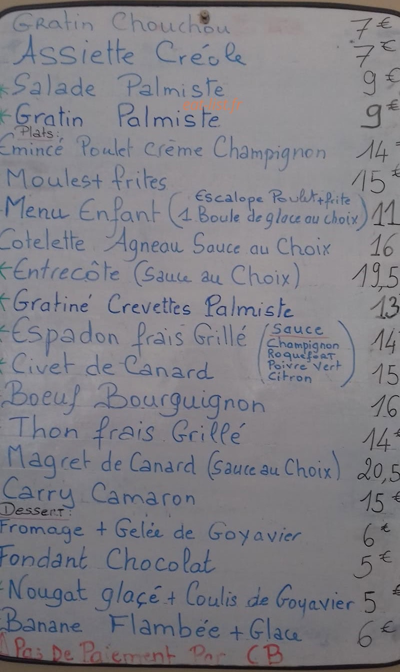 Le Relais des Plaines — carte page 1