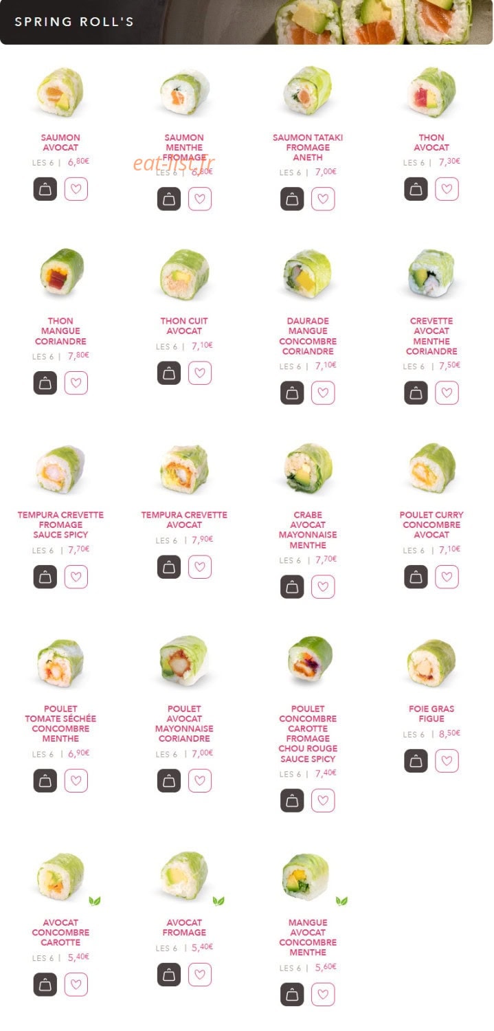 Lady Sushi — carte page 6