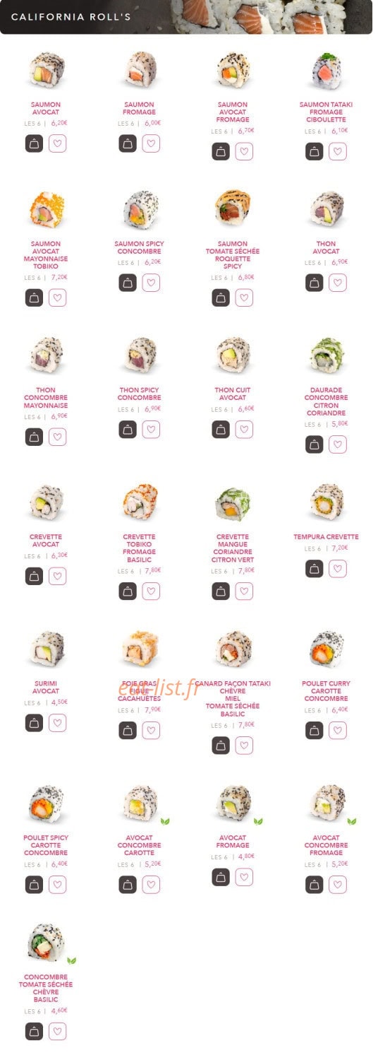 Lady Sushi — carte page 5