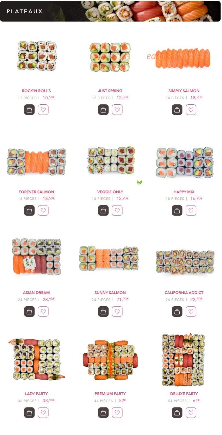 Lady Sushi — carte page 2