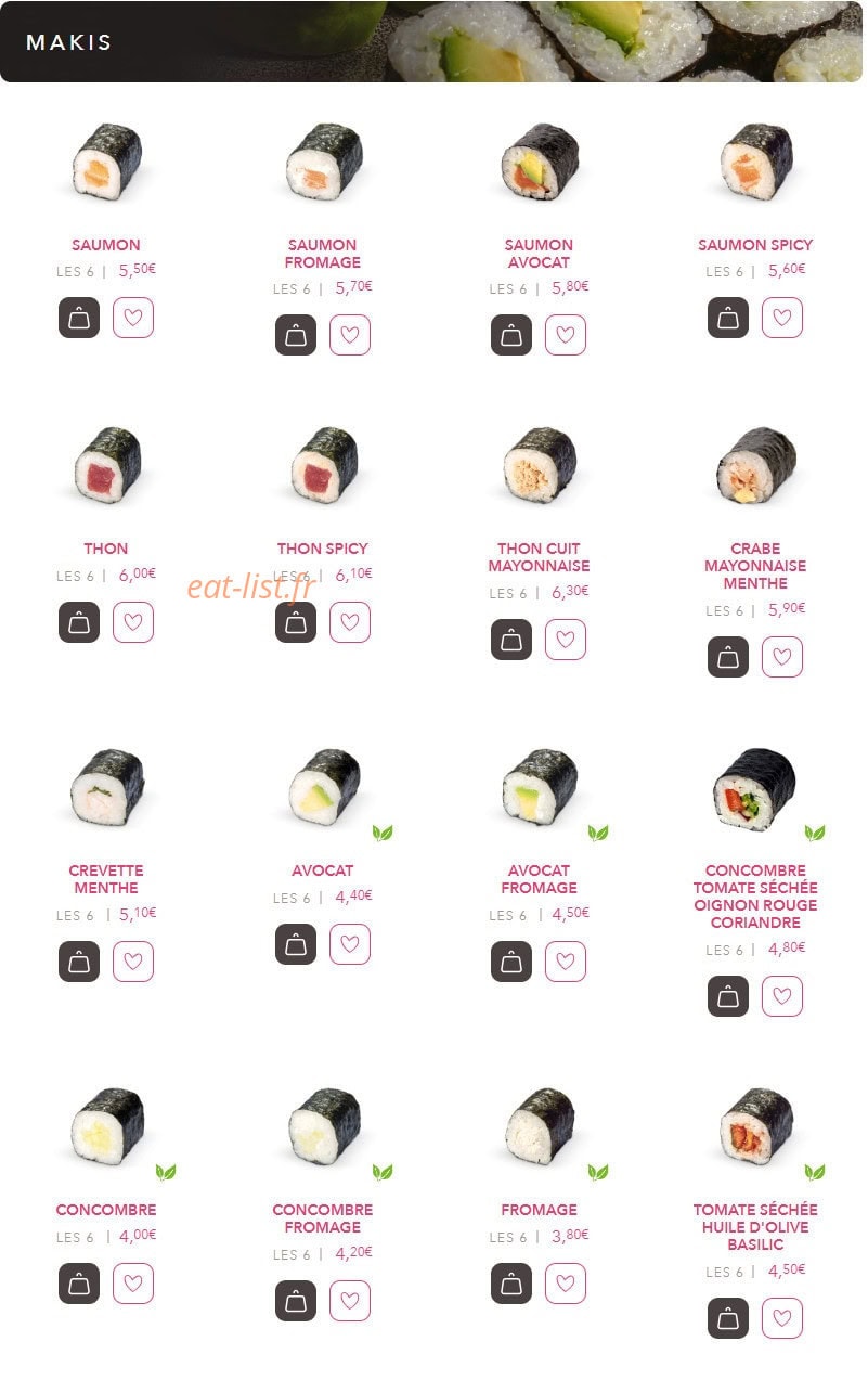 Lady Sushi — carte page 4