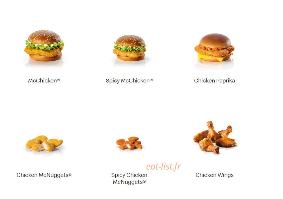Mc Donald's — carte page 5